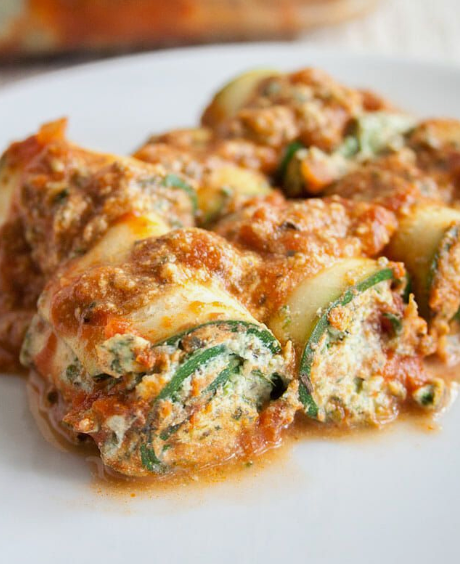 Lasagna Roll Ups - Zucchini Noodles (GF,K)