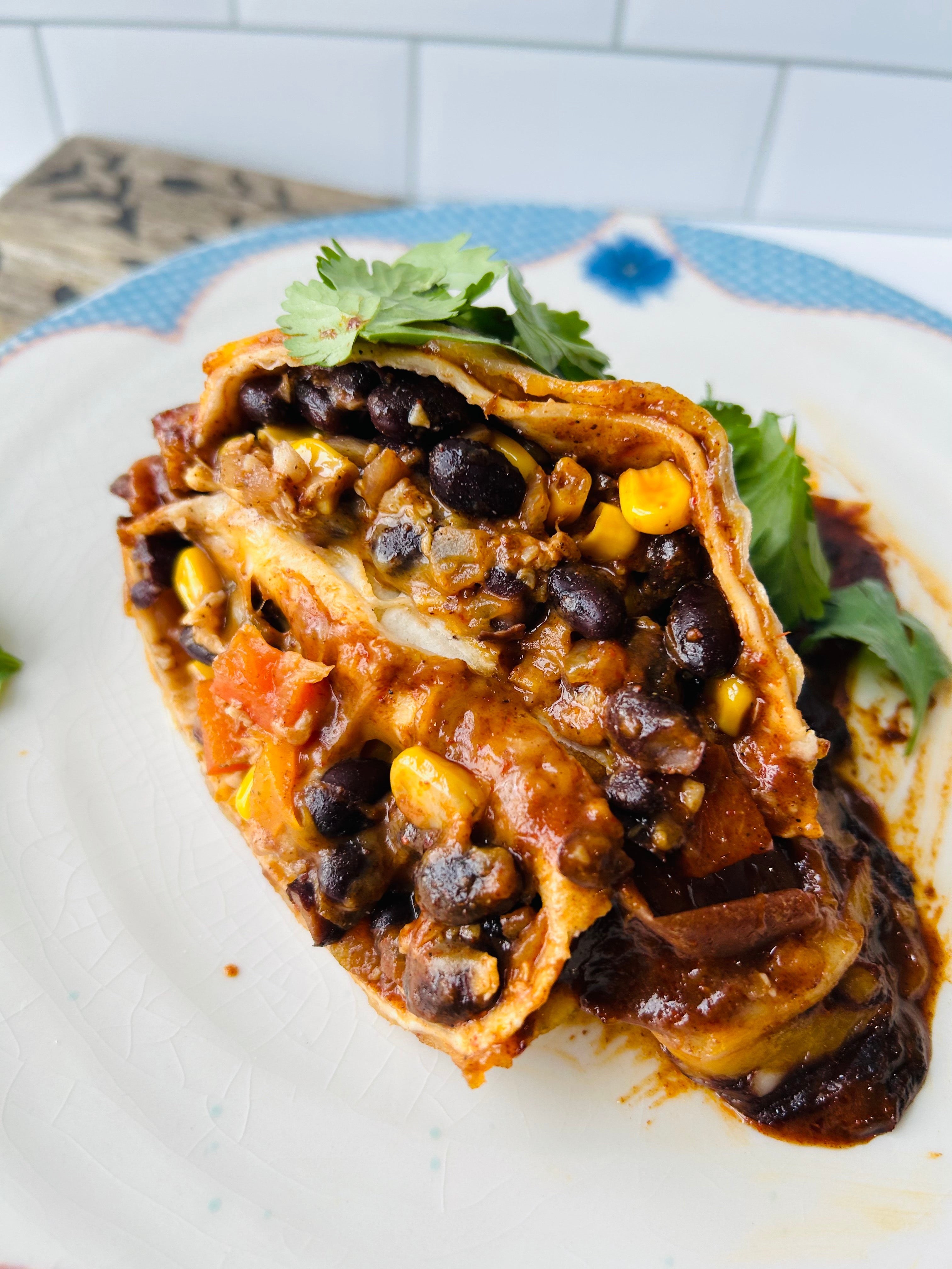 Black Bean Enchiladas (Vegetarian)